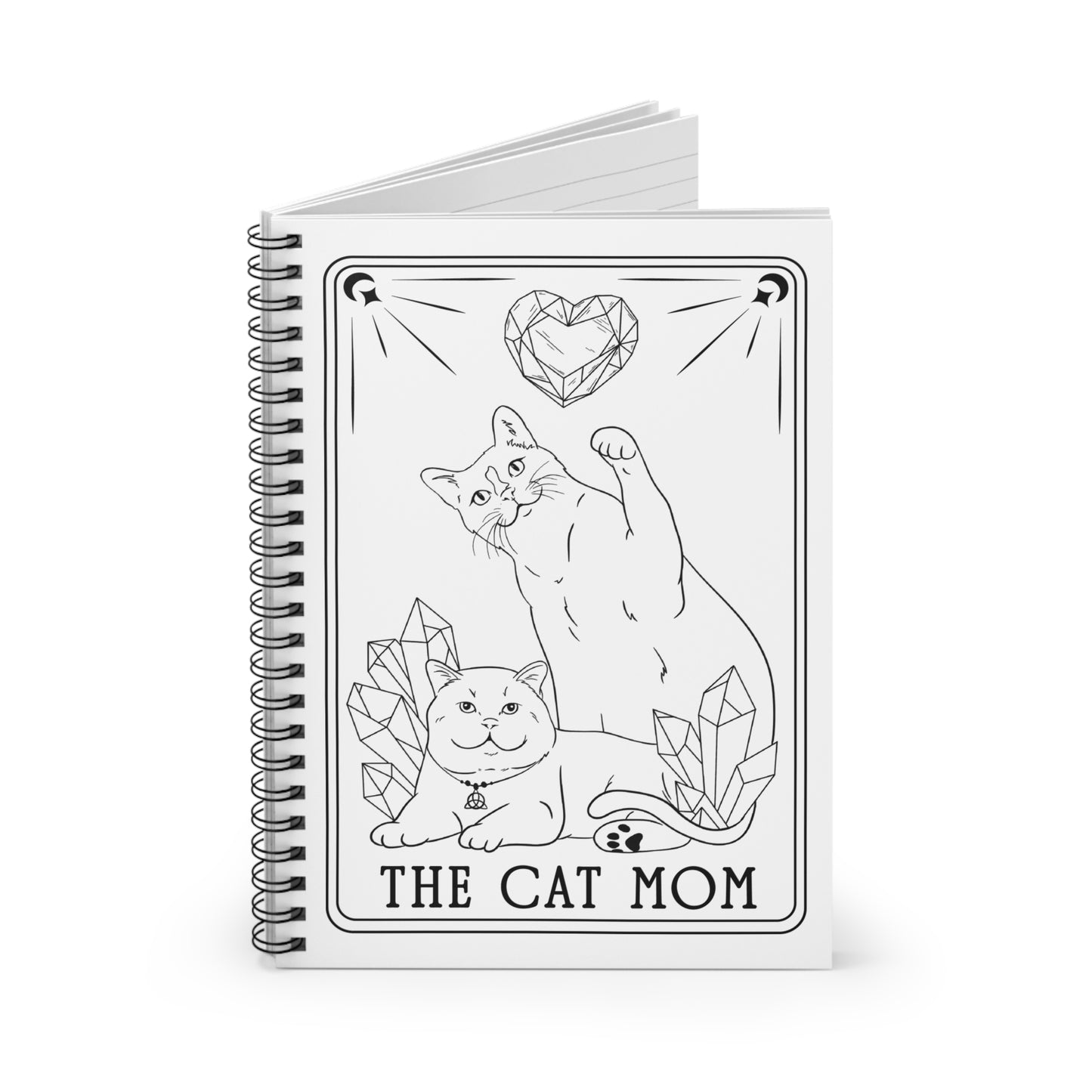 The Cat Mom Tarot Spiral Notebook - Ruled Line