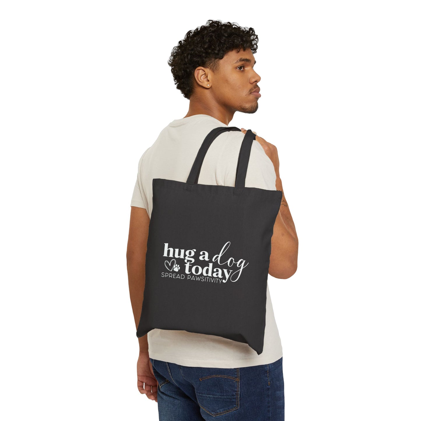 Hug a Dog Today | Cotton Canvas Tote Bag