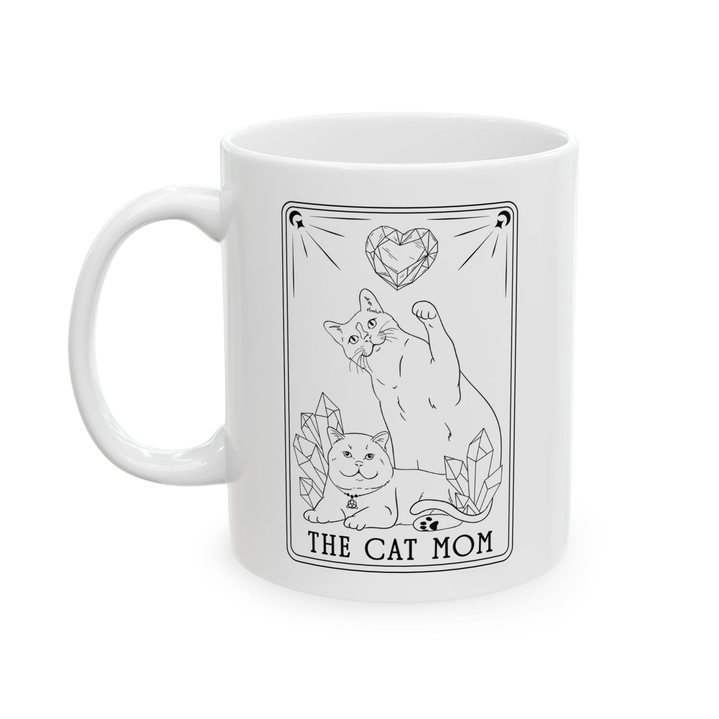 The Cat Mom Tarot Ceramic Mug, (11oz, 15oz)