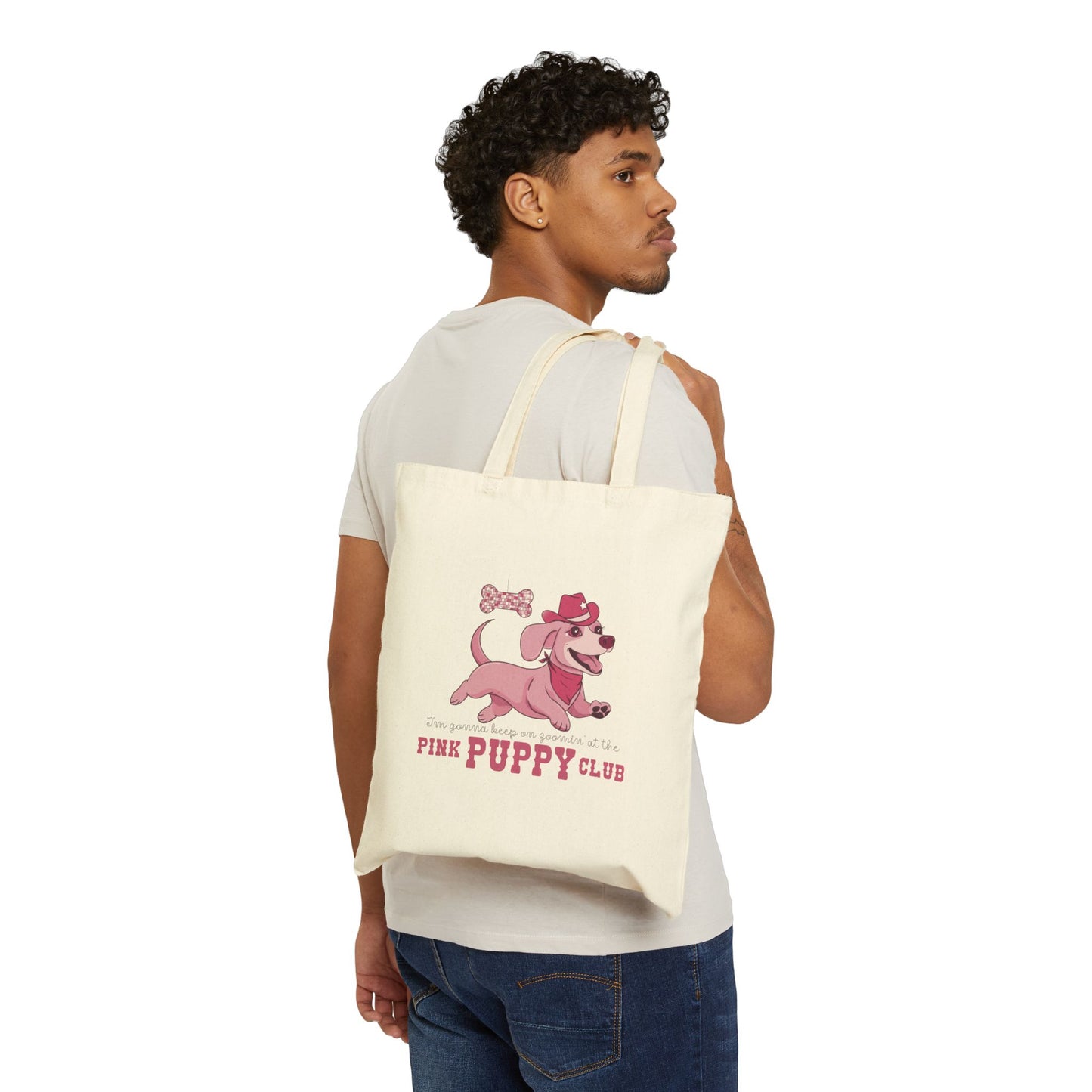 Pink Puppy Club | Chappell Roan Fan | Cotton Canvas Tote Bag