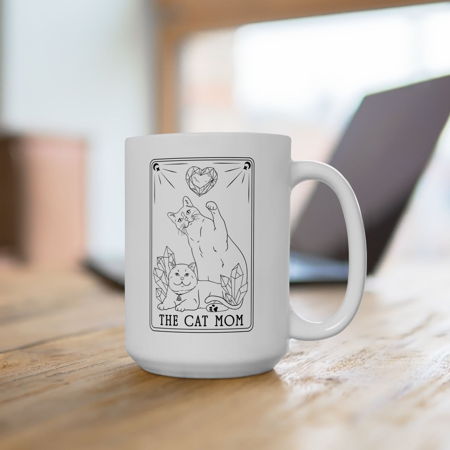 The Cat Mom Tarot Ceramic Mug, (11oz, 15oz)