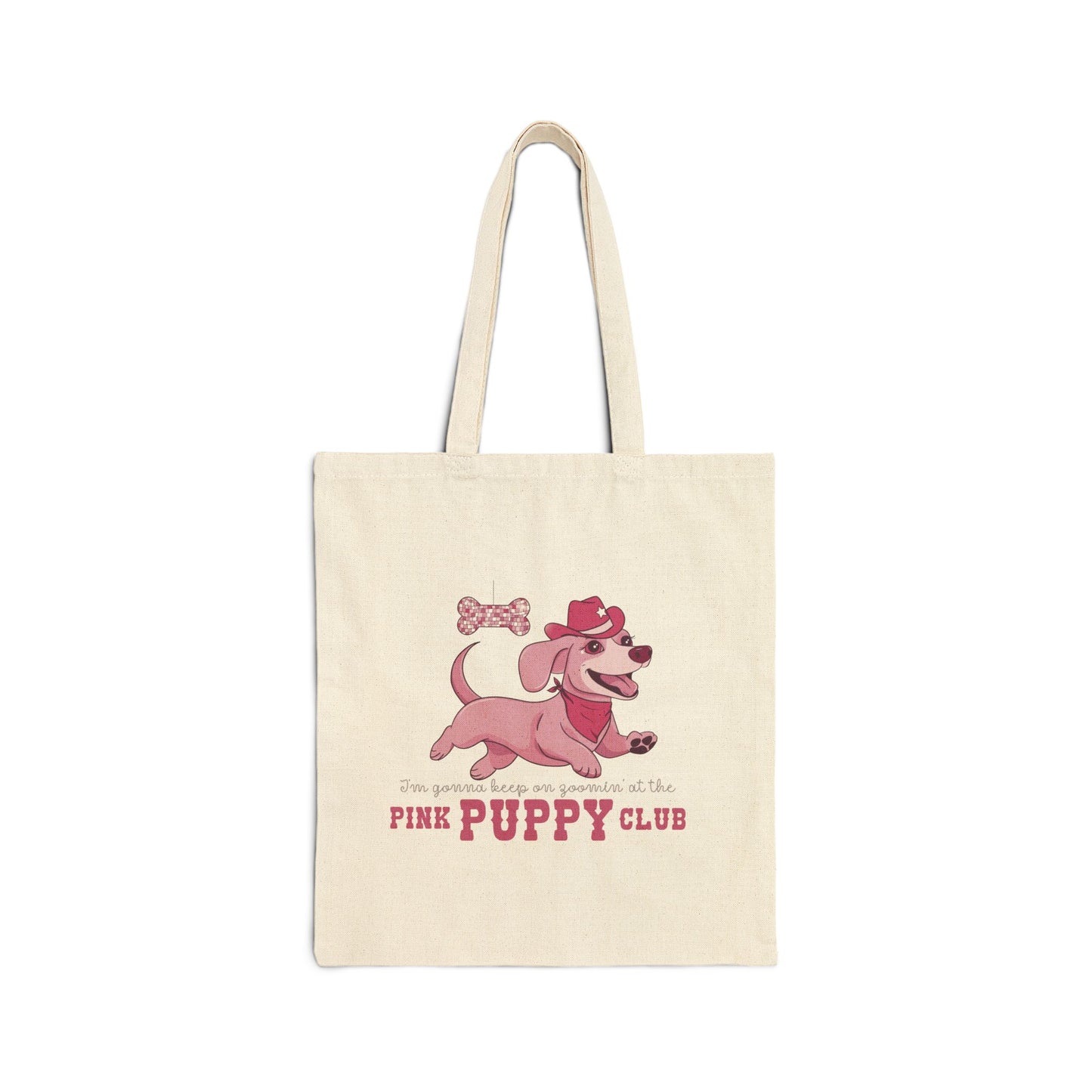 Pink Puppy Club | Chappell Roan Fan | Cotton Canvas Tote Bag