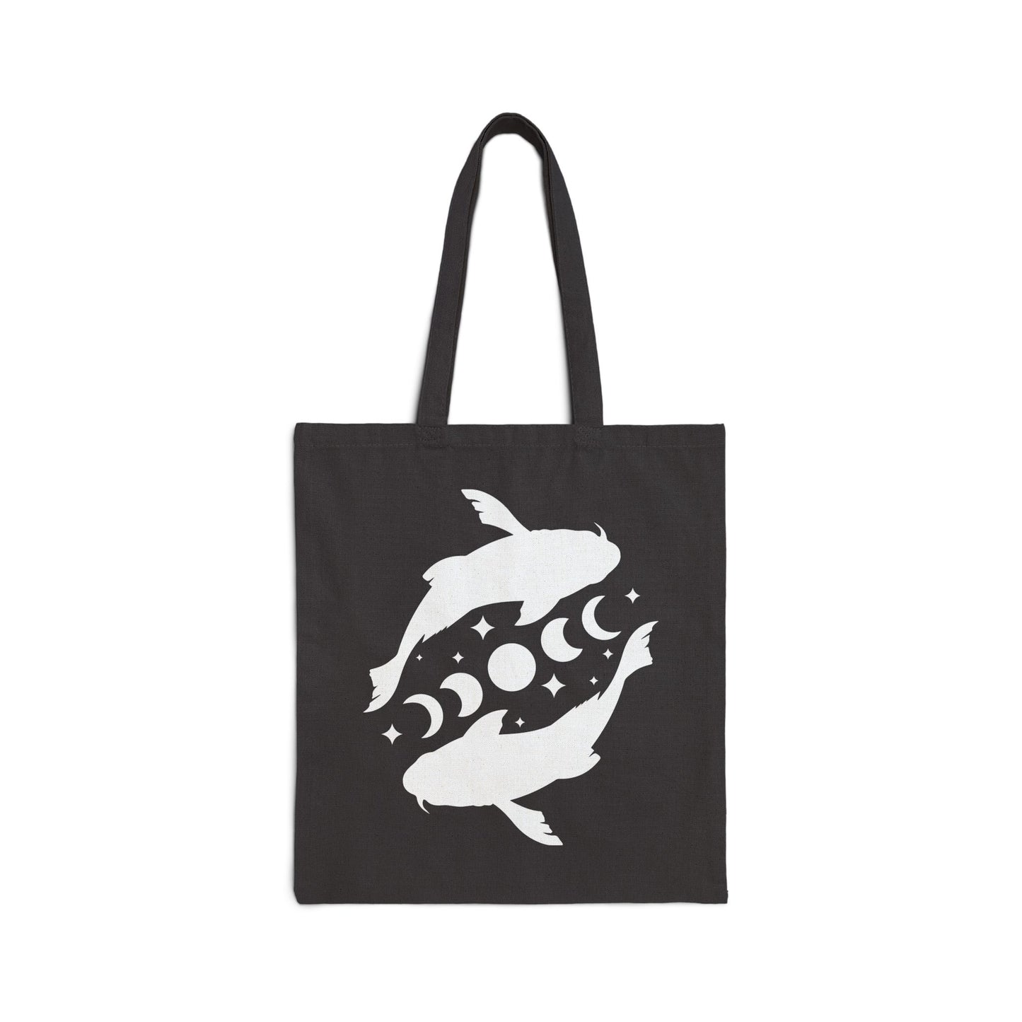 Koi Fish Moon Phase | Cotton Canvas Tote Bag