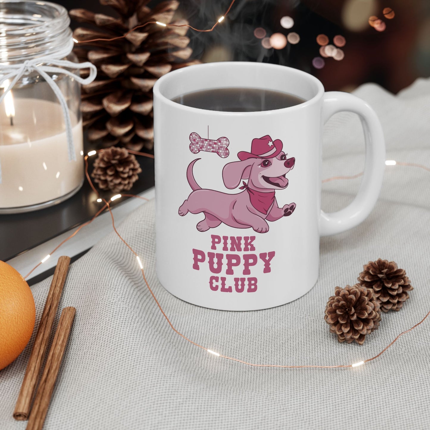 Pink Puppy Club Ceramic Mug, (11oz, 15oz) | Chappell Roan fan | Great Gift