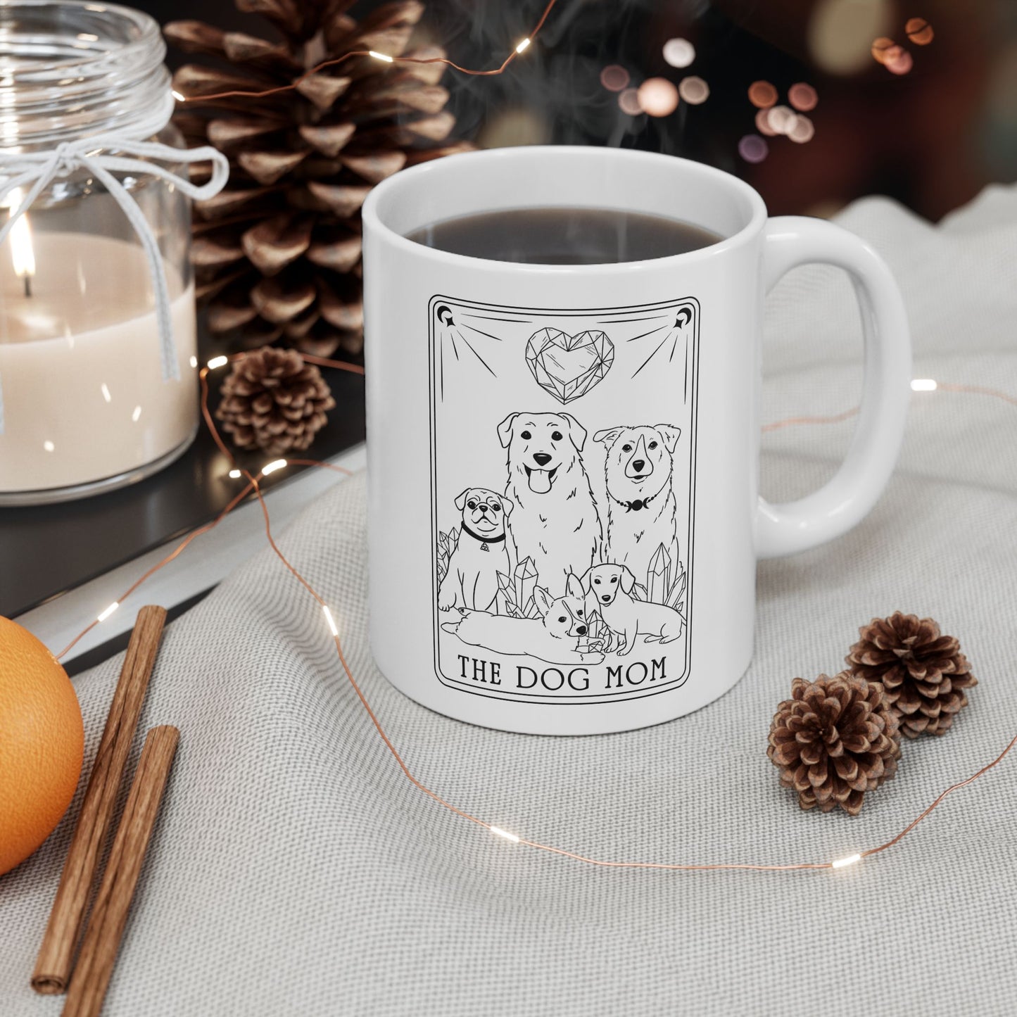 The Dog Mom Tarot Ceramic Mug, (11oz, 15oz)